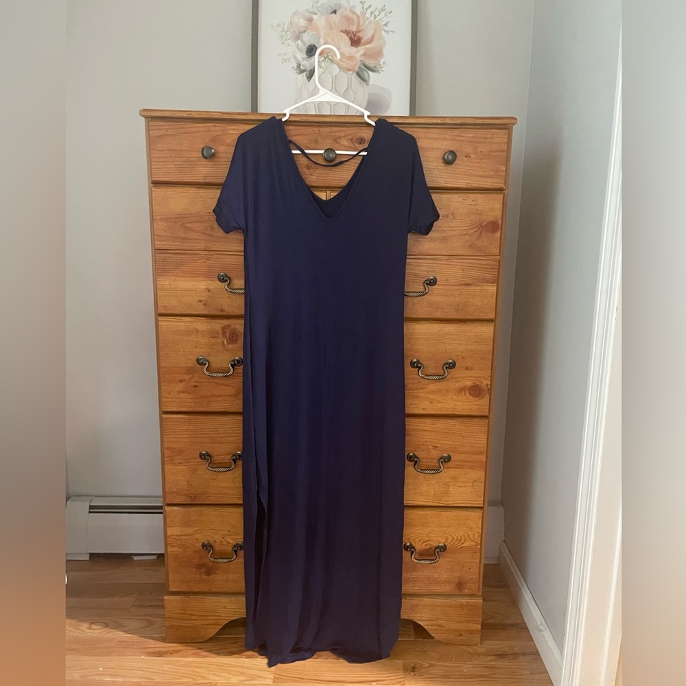 Navy Blue Maxi Dress